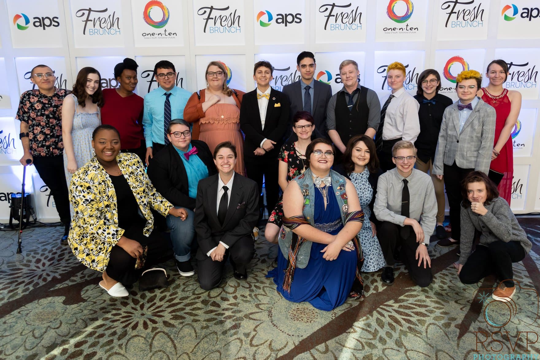 Group of youth at formal event